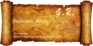 Györgyi Róza névjegykártya