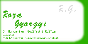 roza gyorgyi business card